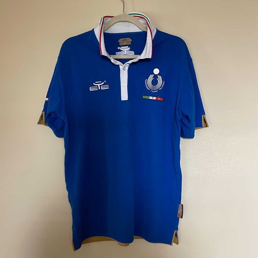 Blue Italia Polo Soccer Shirt, Size XL
